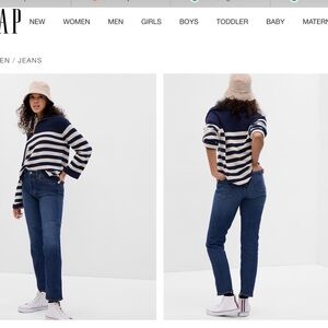 Gap cheeky straight high rise jeans